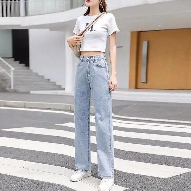 Straight High Waist Jeans