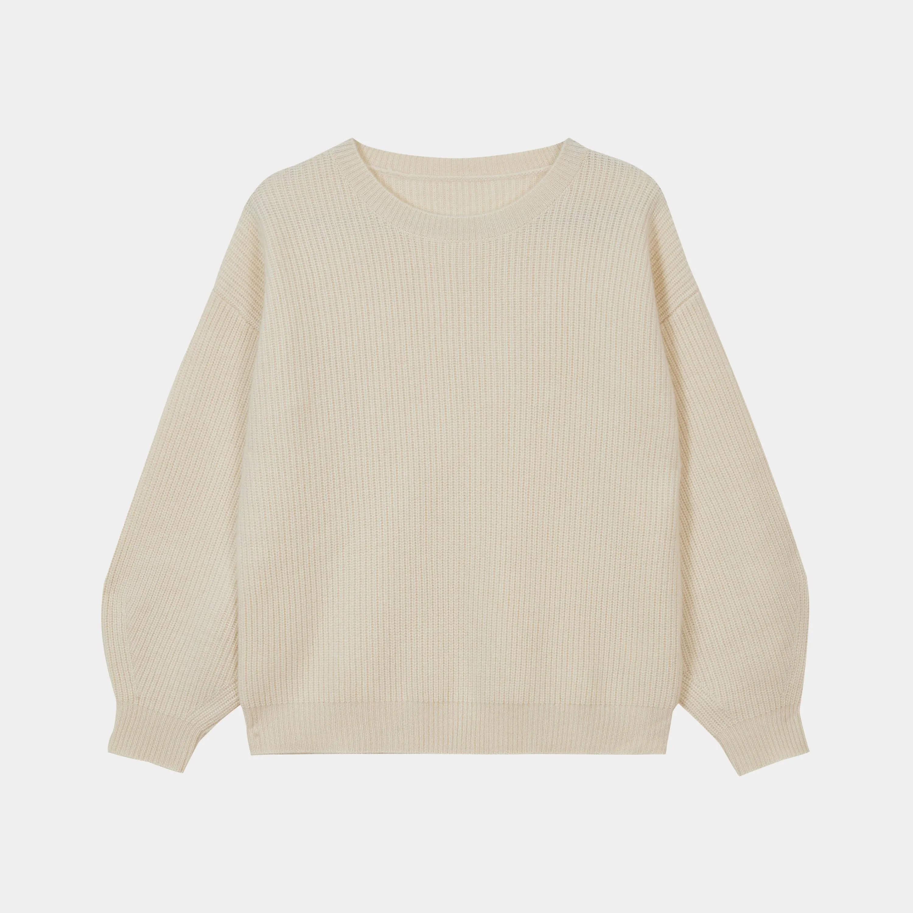 THE CHUNKY CREW SWEATER - ECO WHITE