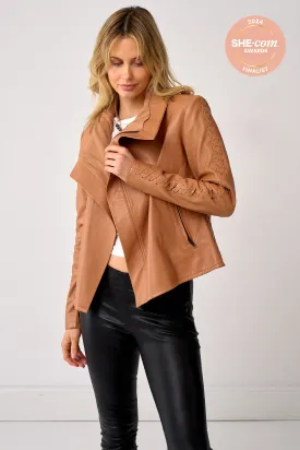 The Paddington Drape Jacket Golden Tan