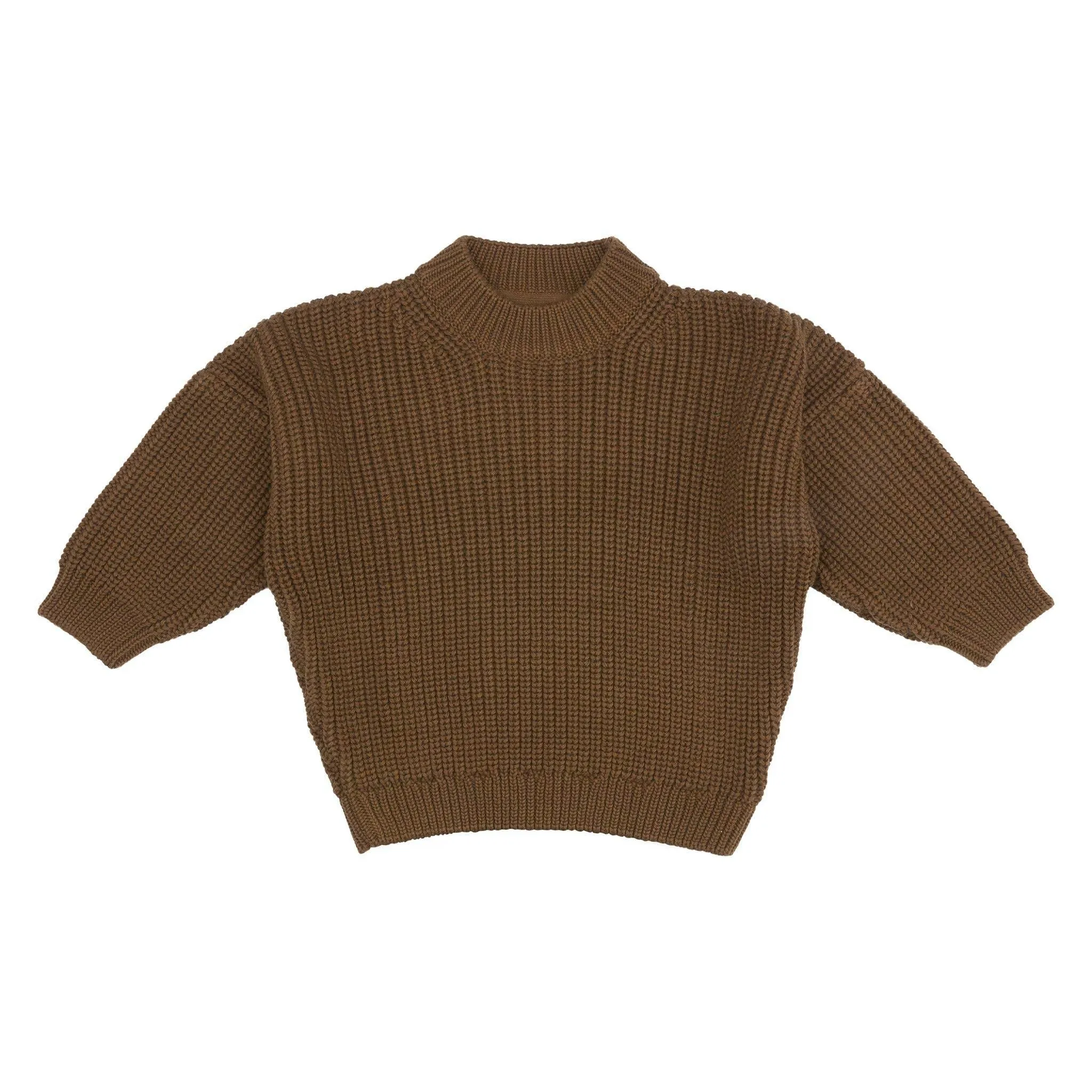 toffee · organic cotton chunky knit sweater