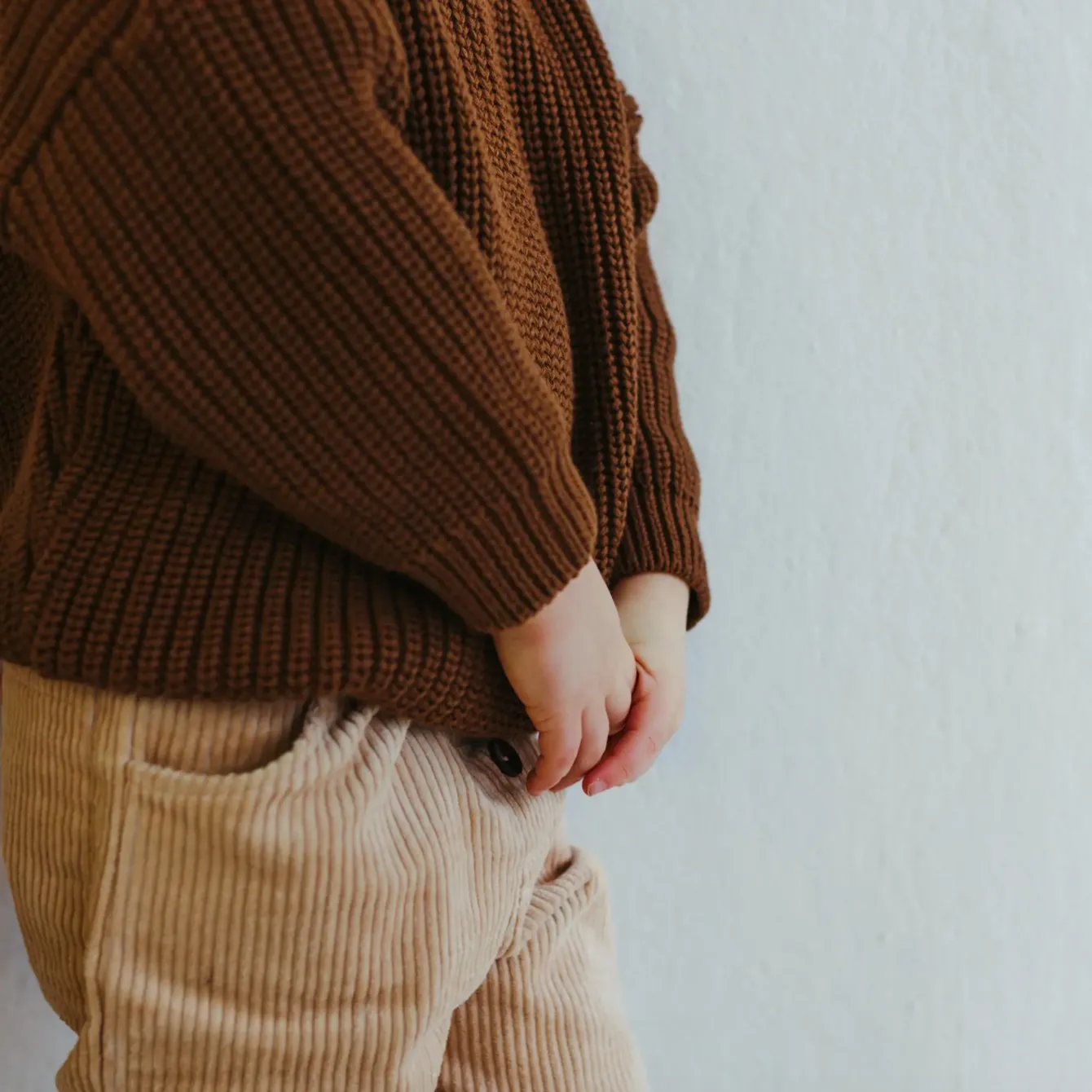 toffee · organic cotton chunky knit sweater