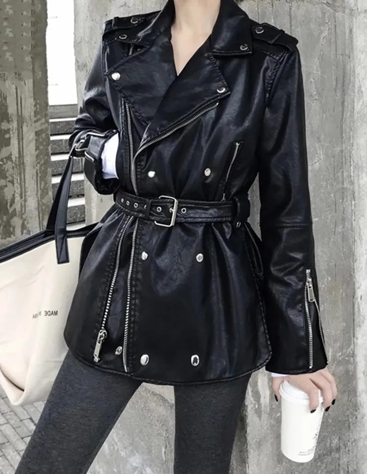 Vegan Leather Moto Jacket