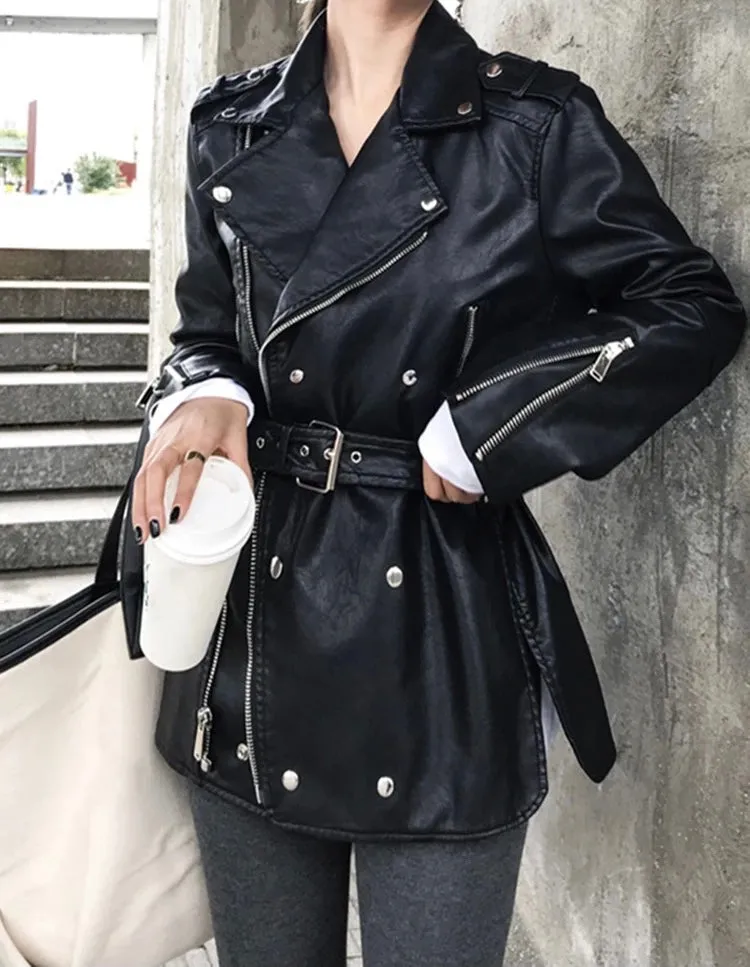 Vegan Leather Moto Jacket