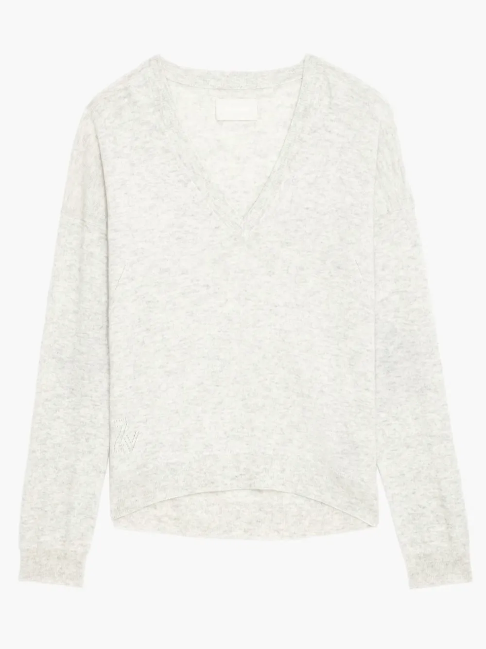 Vivi Patch Cashmere Jumper in Gris