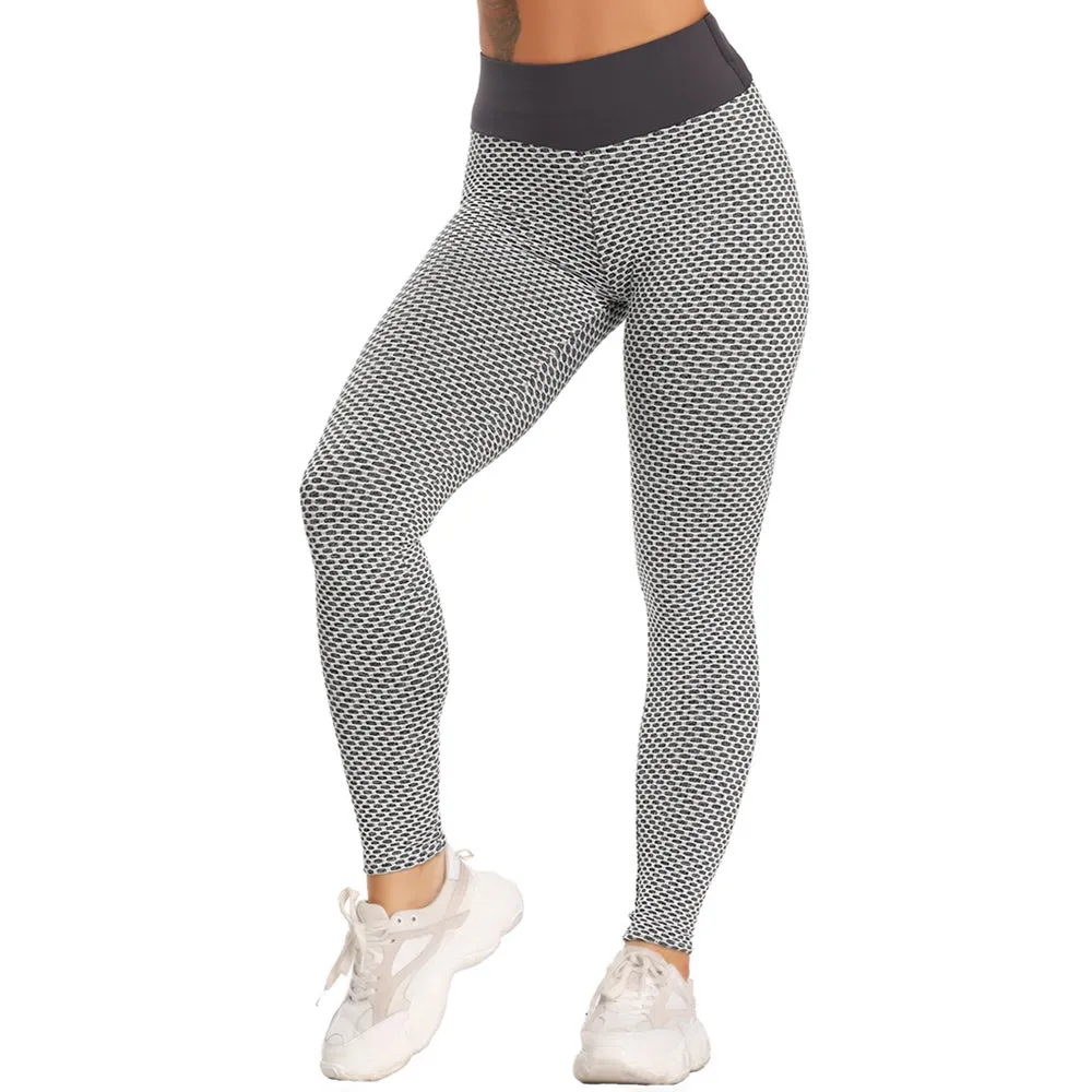 Wjczt Sexy Booty Leggings Women Textured Scrunch Butt Legging Fitness Sport Leggins Push Up Anti-Cellulite Gym Pants Women Clothes