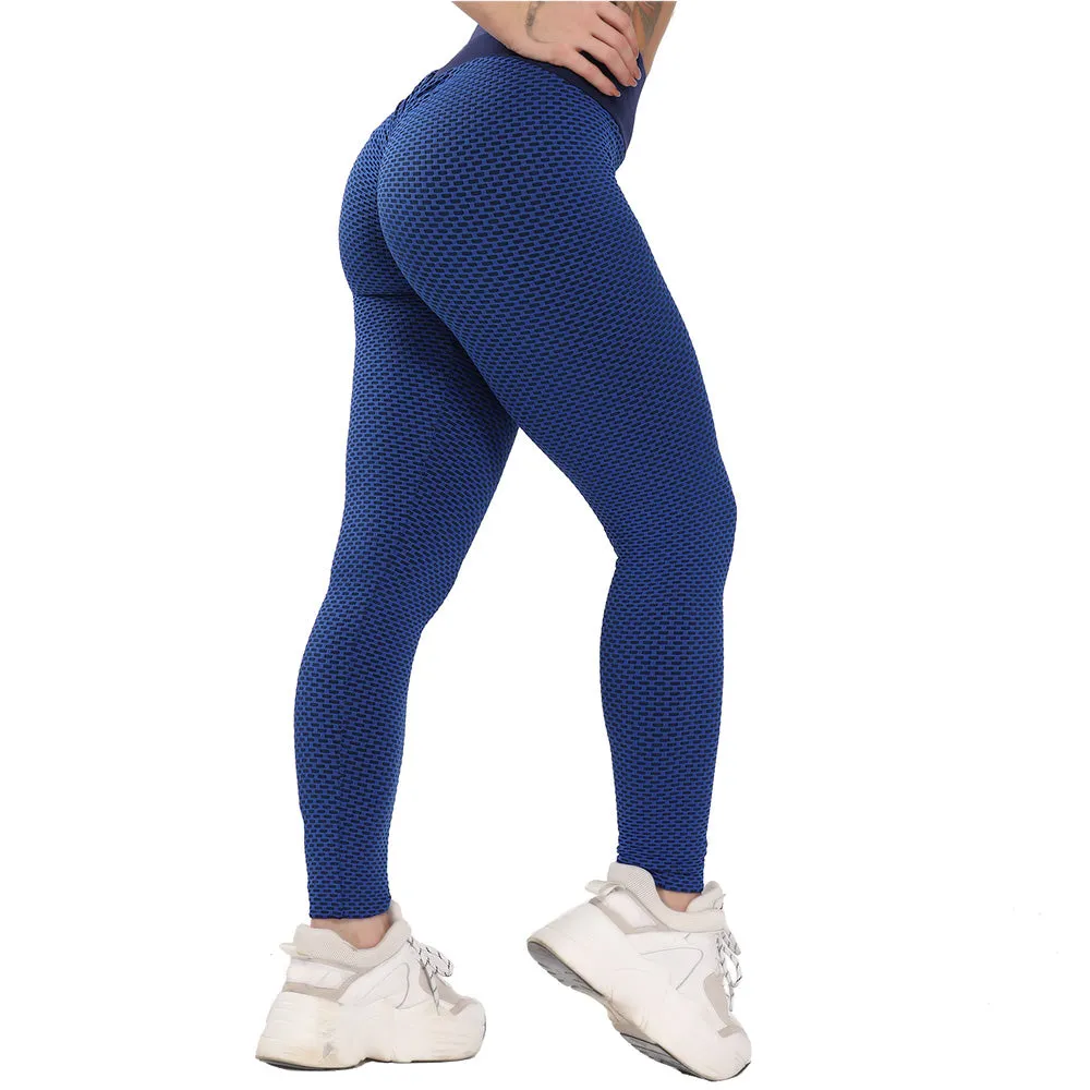 Wjczt Sexy Booty Leggings Women Textured Scrunch Butt Legging Fitness Sport Leggins Push Up Anti-Cellulite Gym Pants Women Clothes