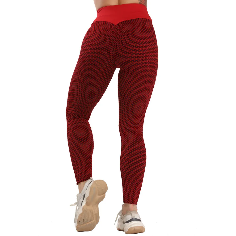 Wjczt Sexy Booty Leggings Women Textured Scrunch Butt Legging Fitness Sport Leggins Push Up Anti-Cellulite Gym Pants Women Clothes