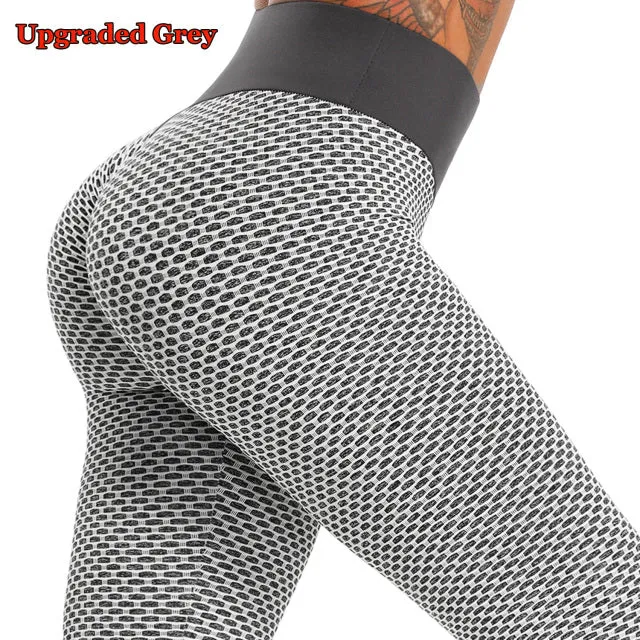 Wjczt Sexy Booty Leggings Women Textured Scrunch Butt Legging Fitness Sport Leggins Push Up Anti-Cellulite Gym Pants Women Clothes