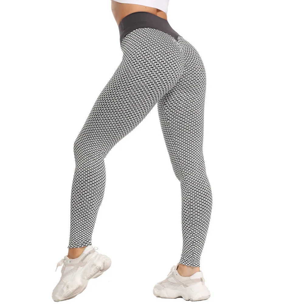 Wjczt Sexy Booty Leggings Women Textured Scrunch Butt Legging Fitness Sport Leggins Push Up Anti-Cellulite Gym Pants Women Clothes