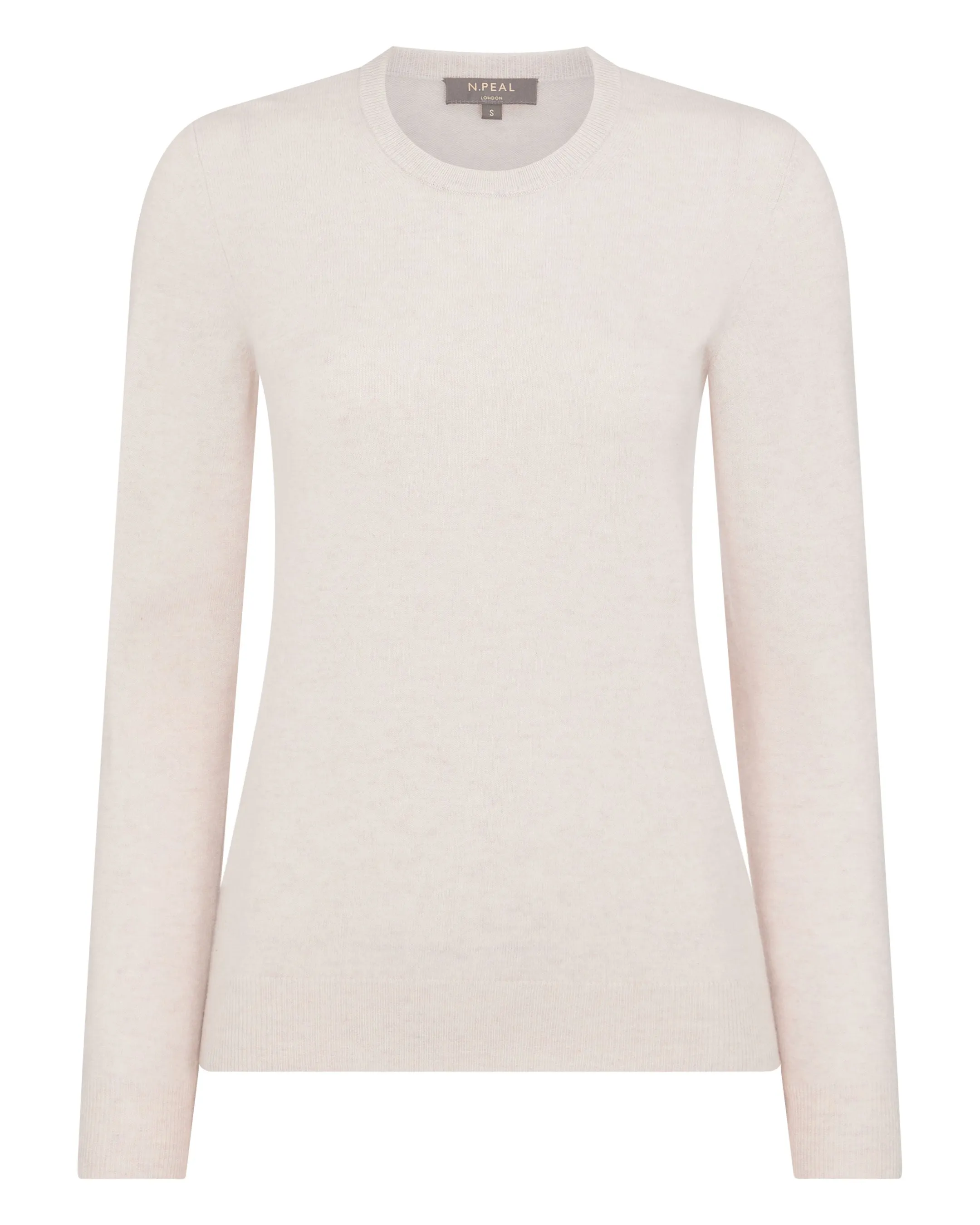 Women's Evie Classic Round Neck Cashmere Jumper Frost White