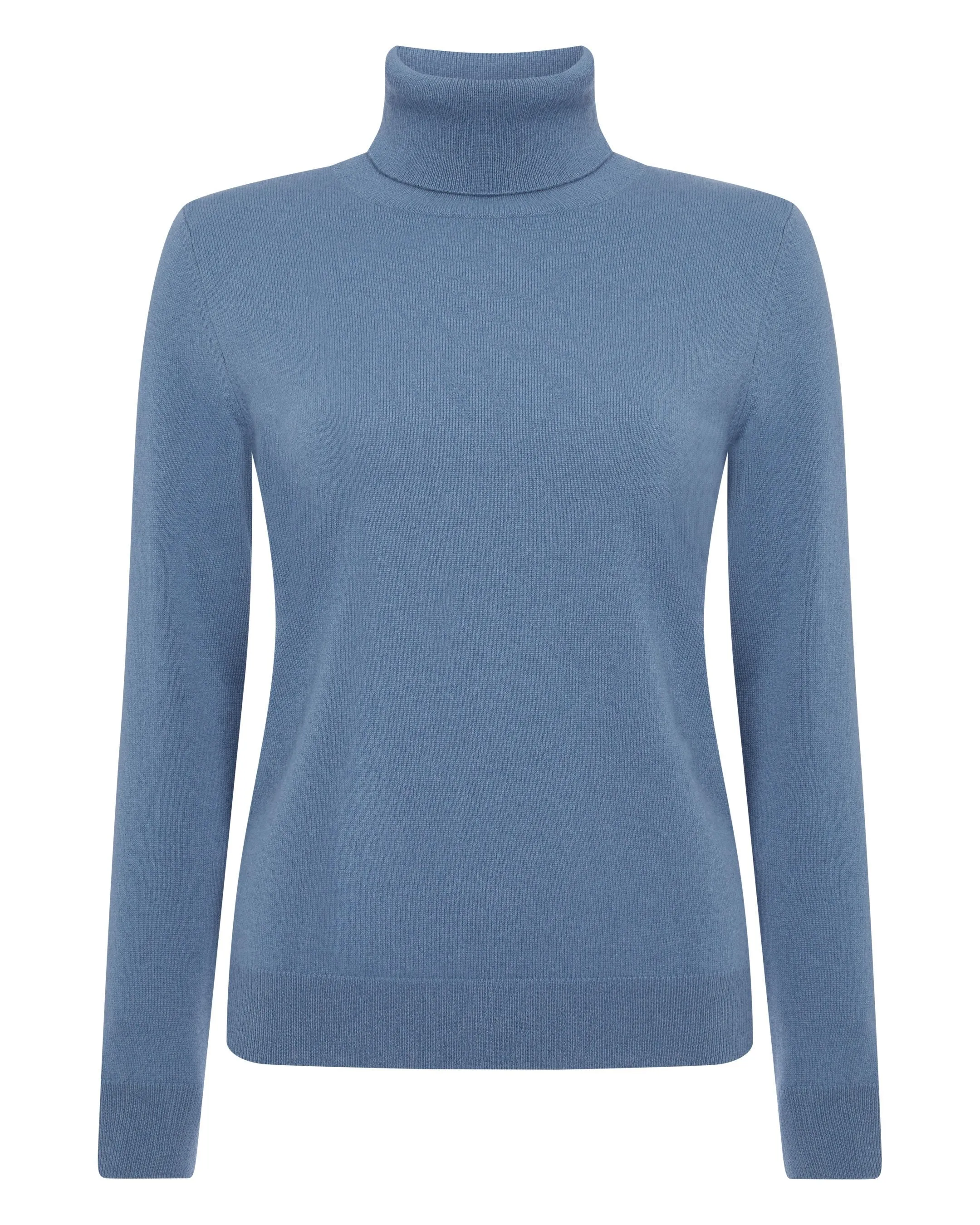 Women's Luna Turtle Neck Cashmere Sweater Alpine Blue