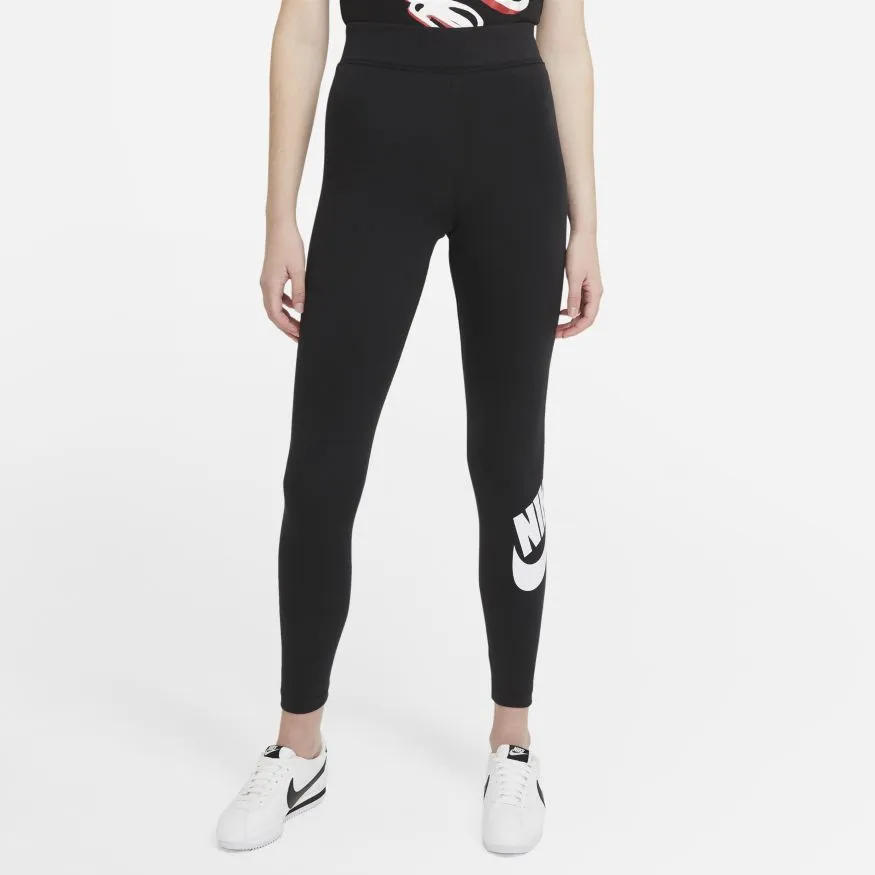 Women's Nike Sportswear Essential High-Waisted Logo Leggings Black