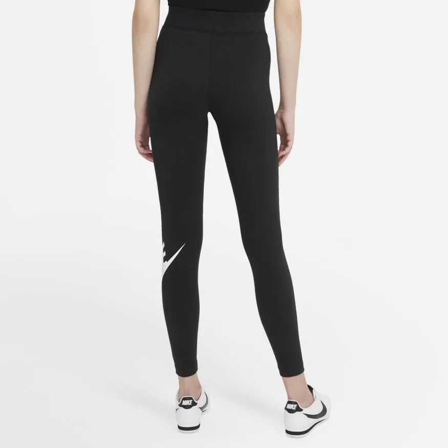 Women's Nike Sportswear Essential High-Waisted Logo Leggings Black