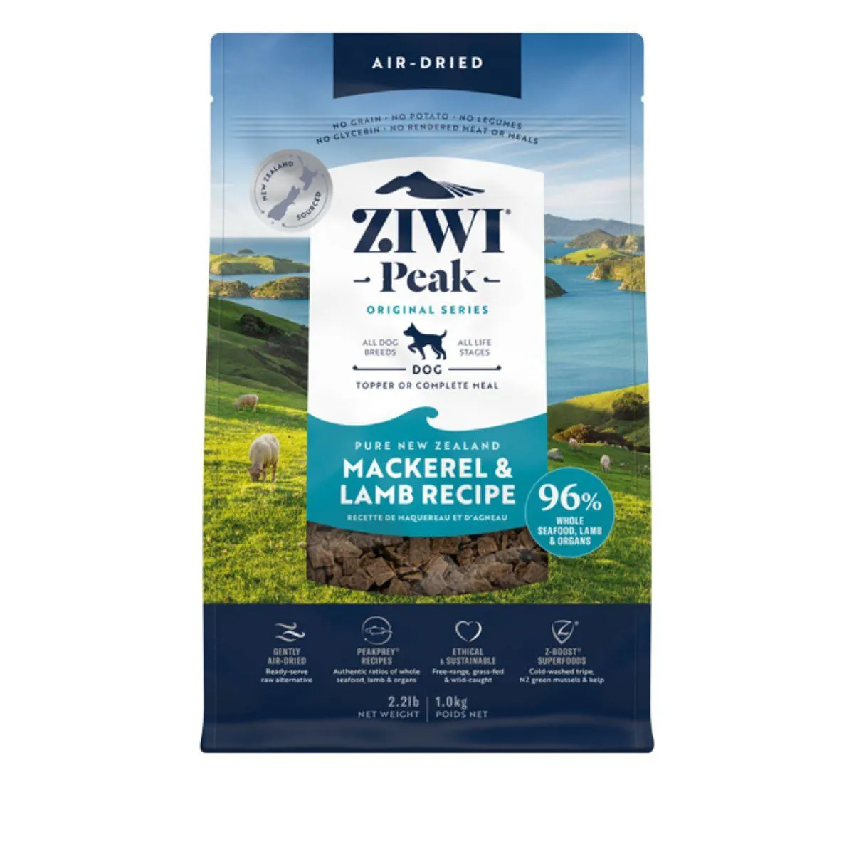 Ziwi Peak Air Dried Mackerel & Lamb Recipe Dry Dog Food